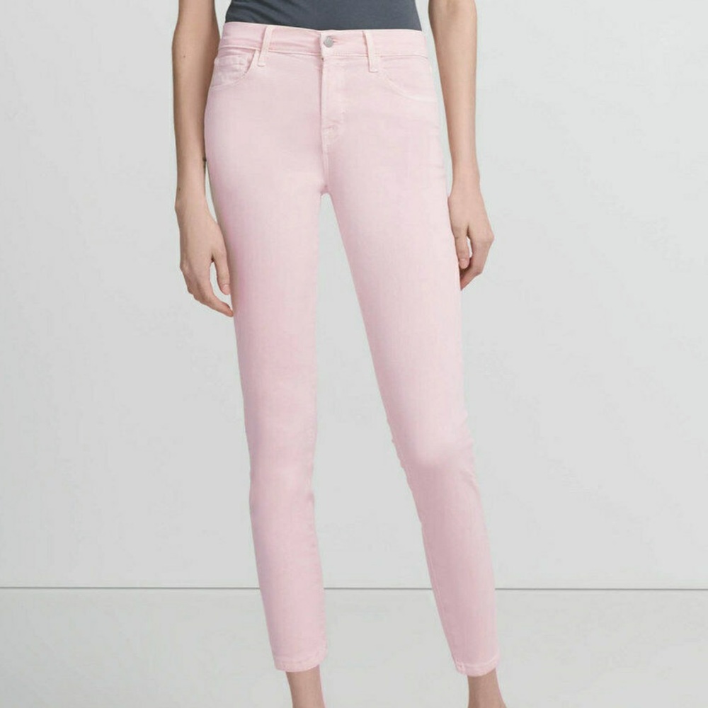 J. BRAND Jeans Pale Pink Blush Crop Skinny Size 27